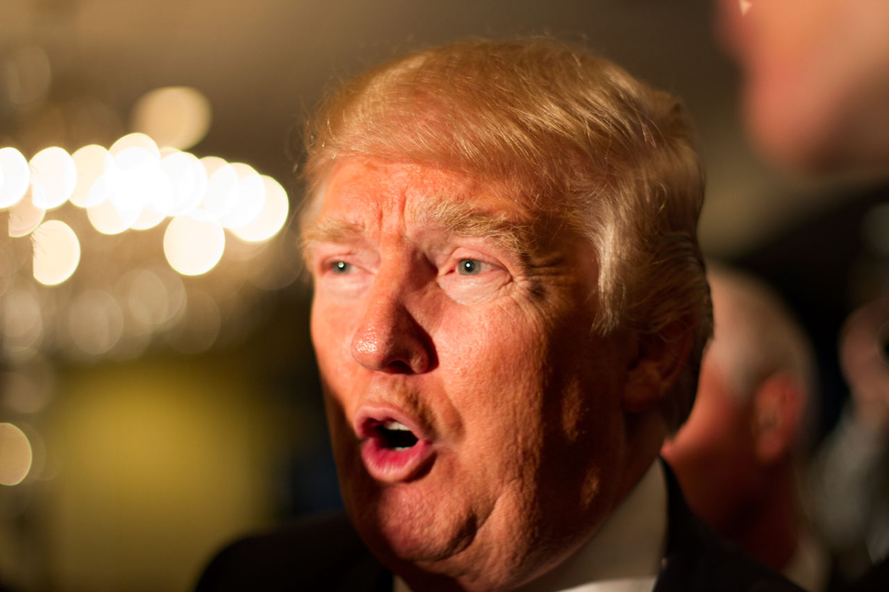 A new poll shows Republican presidential candidate Donald Trump at 40 percent support among likely GOP voters in Massachusetts. (Hadley Green for WBUR)