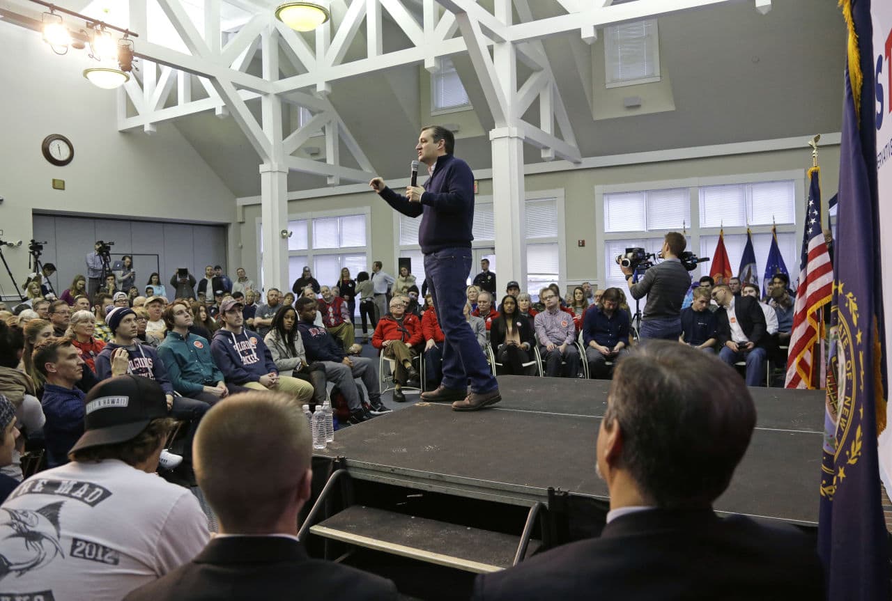 Cruz speaks at a town hall campaign event on Wednesday in Henniker, N.H. (Elise Amendola/AP)