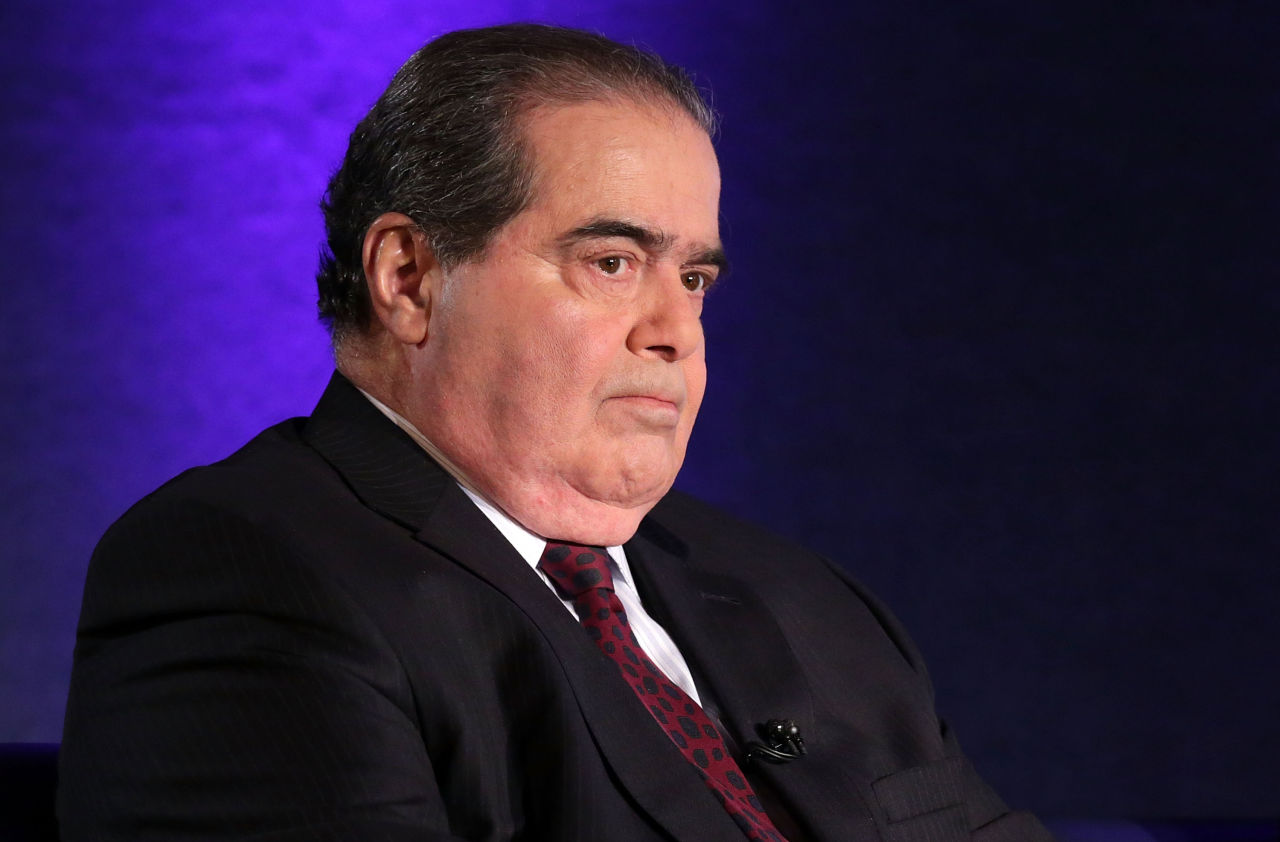 Supreme Court Justice Antonin Scalia waits for the beginning of the taping of "The Kalb Report" April 17, 2014 at the National Press Club in Washington, D.C. The Kalb Report is a discussion of media ethics and responsibility at the National Press Club held each month. (Alex Wong/Getty Images)