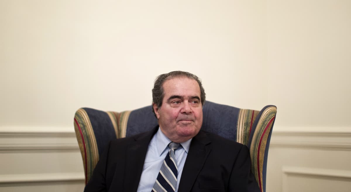 Supreme Court Justice Antonin Scalia is pictured on July 26, 2012, at the Supreme Court in Washington. (Haraz N. Ghanbari/AP)