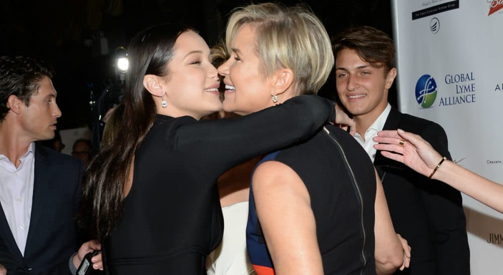 Yolanda Hadid, right, and her daughter Bella attend the Global Lyme Alliance Inaugural Gala at Cipriani 42nd Street on Thursday, Oct. 8, 2015, in New York. (Evan Agostini/AP)