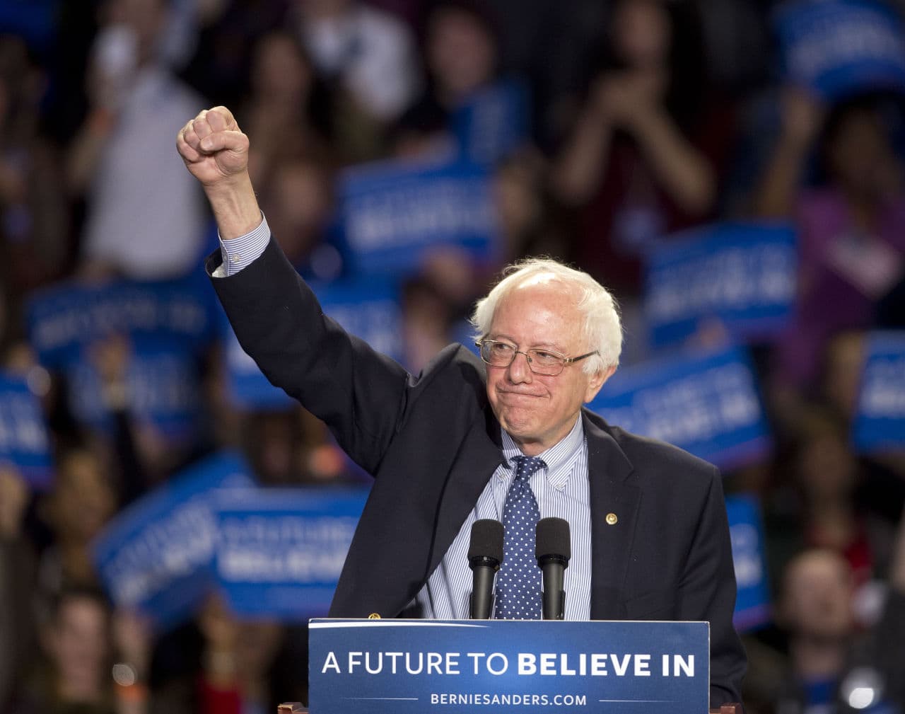 Democratic presidential candidate Sen. Bernie Sanders speaks during a rally on Sunday in Greenville, S.C. (John Bazemore/AP)