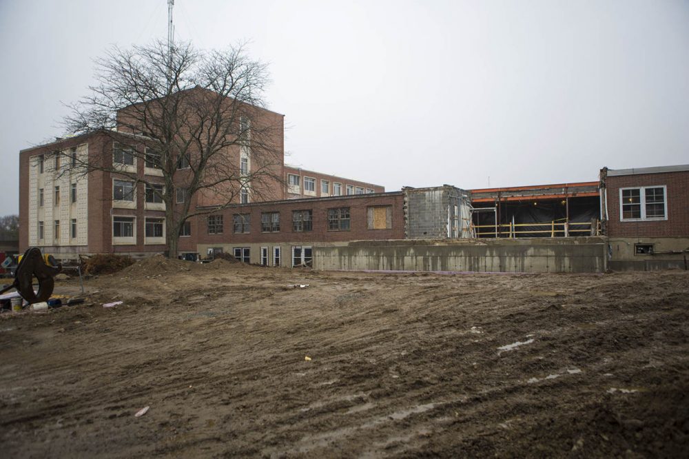 Recovery Centers of America is spending some $20 million to renovate the former Hunt Hospital in Danvers into what will eventually be a 210 bed substance use treatment center. (Jesse Costa/WBUR)
