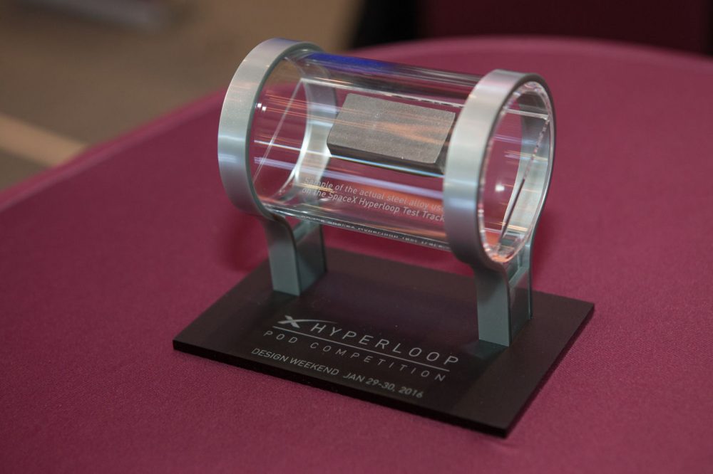 A team of engineering students from MIT took home first prize in a competition to design a Hyperloop prototype. (Texas A&M Engineering/Flickr)