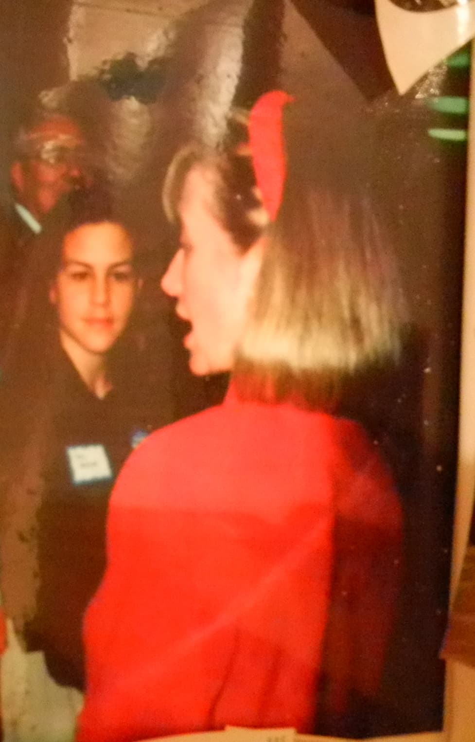 The author meets Hillary Clinton at the Kalamazoo County Airport in 1992. (Courtesy of the author)