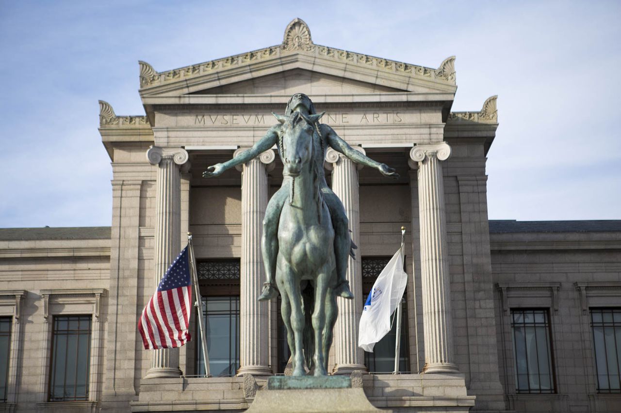 The Museum of Fine Arts Boston is one of the three arts organizations in Boston that received 40% of all spending in the cultural sector. (Jesse Costa/WBUR)