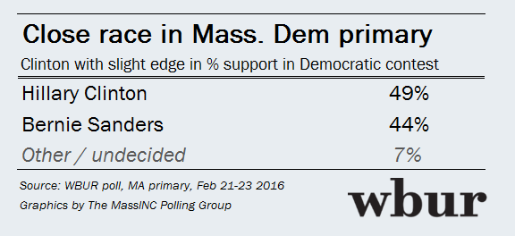 WBUR poll - likely Democratic voters