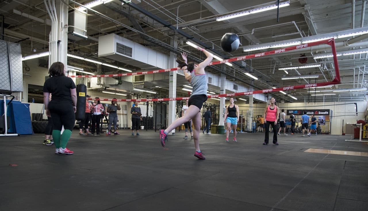 While President Hoover may have played Hoover-Ball with a six-pound medicine ball, CrossFitters go for the decidedly more CrossFit-appropriate option of 14 or 20 pounds. (Alessandra Bisalti/CrossFit MASS)