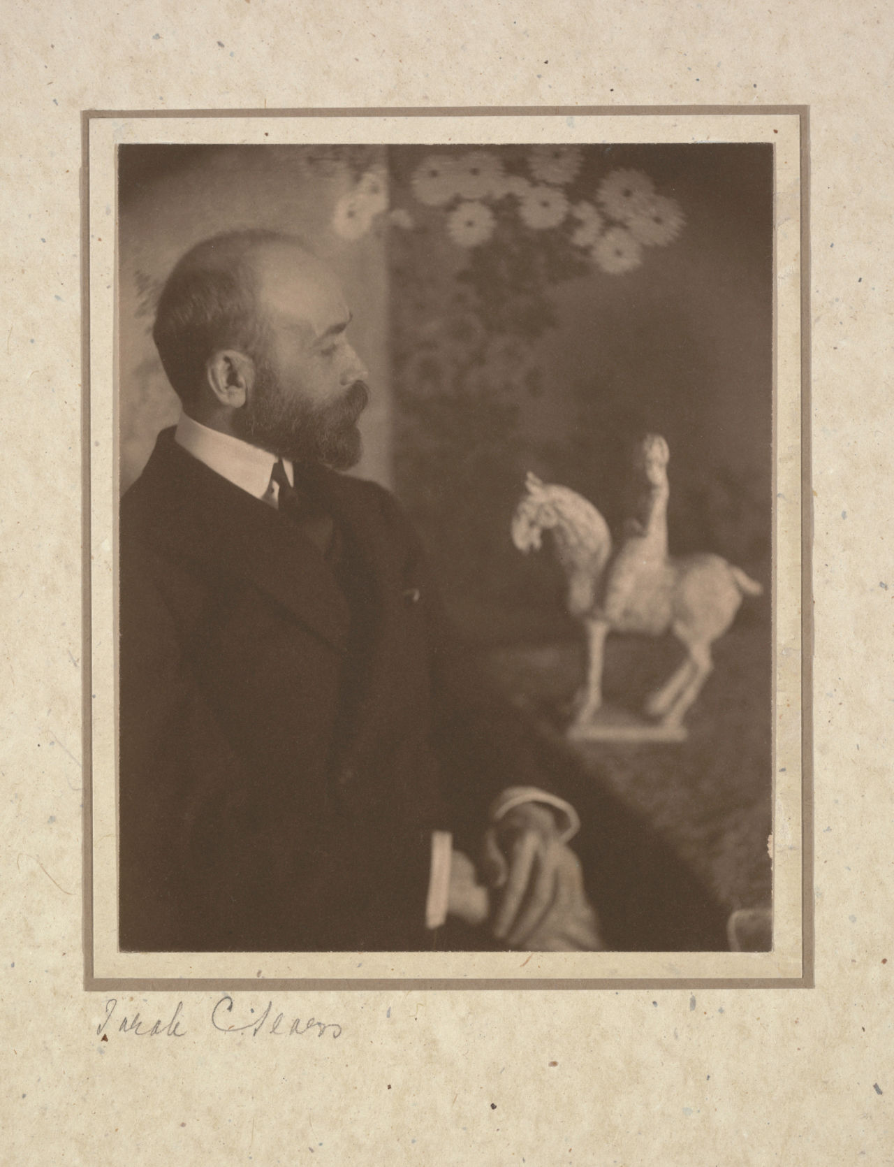 A platinum print of Bernard Berenson, 1903-1906, by Sarah Choate Sears on display in the "Off the Wall" exhibition. (Courtesy Isabella Stewart Gardner Museum)