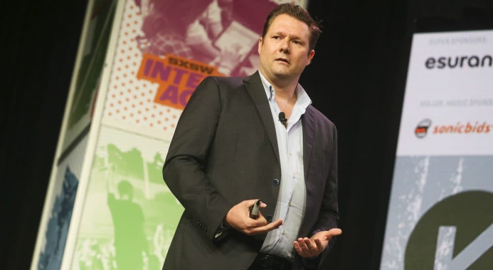 Thomas J. Fitzgerald: &quot;What if you could bypass flying and rail and instead use a ground-based form of transit that’s not only faster and cleaner, but cheaper?&quot; Pictured: Dirk Ahlborn, CEO of Hyperloop Transportations, speaks at the Austin Convention Center during the South by Southwest Interactive Festival on Sunday, March 13, 2016, in Austin, Texas. (Jack Plunkett/AP)