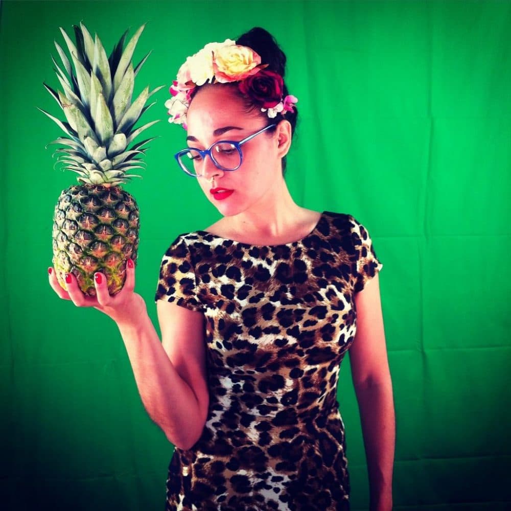 Paloma Valenzuela as her character Feliz Encarnacion in &quot;The Pineapple Diaries.&quot; (Courtesy of Veronica Wells)