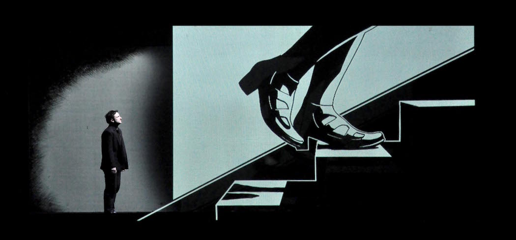 ArtsEmerson brings to town the Chilean troupe Teatrocinema's “Historia de Amor,” a twisted love story influenced by film noir. (Courtesy Montserrat
Quezada A/ArtsEmerson)