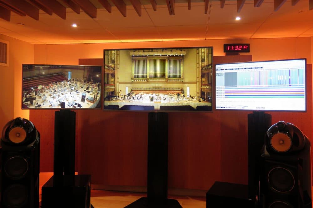 The BSO’s recording studio is in Symphony Hall’s cavernous basement. (Andrea Shea/WBUR)