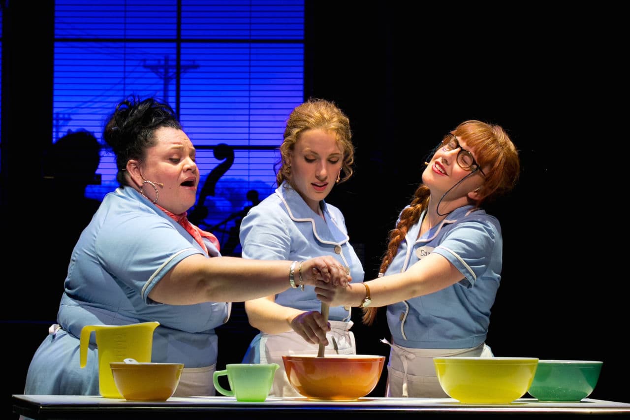 Keala Settle, Jessie Mueller and Jeanna de Waal in the American Repertory Theater's production of "Waitress." The show makes Broadway history this season due to its all-female creative team. (Courtesy Evgenia Eliseeva/American Repertory Theater)