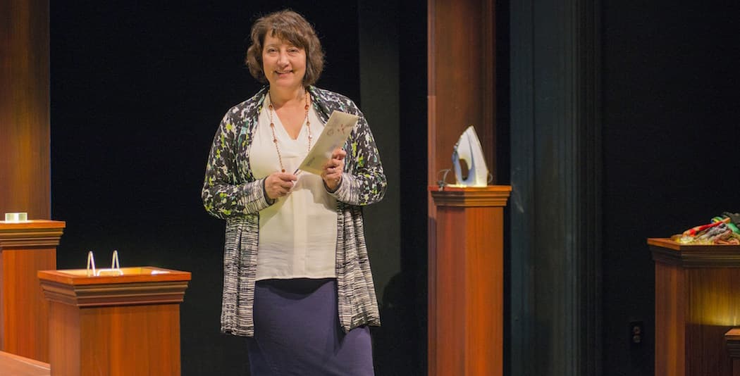 Adrianne Krstansky in "Blackberry Winter" at New Repertory Theatre. (Courtesy Andrew Brilliant/New Repertory Theatre)