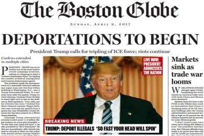 The Boston Globe Imagines — And Rejects — A President Trump Front Page