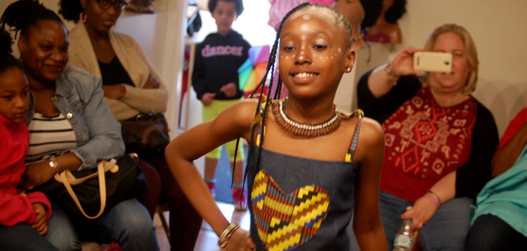 Danay Almond models during the “Rock My Locs" hair show. (Greg Cook)