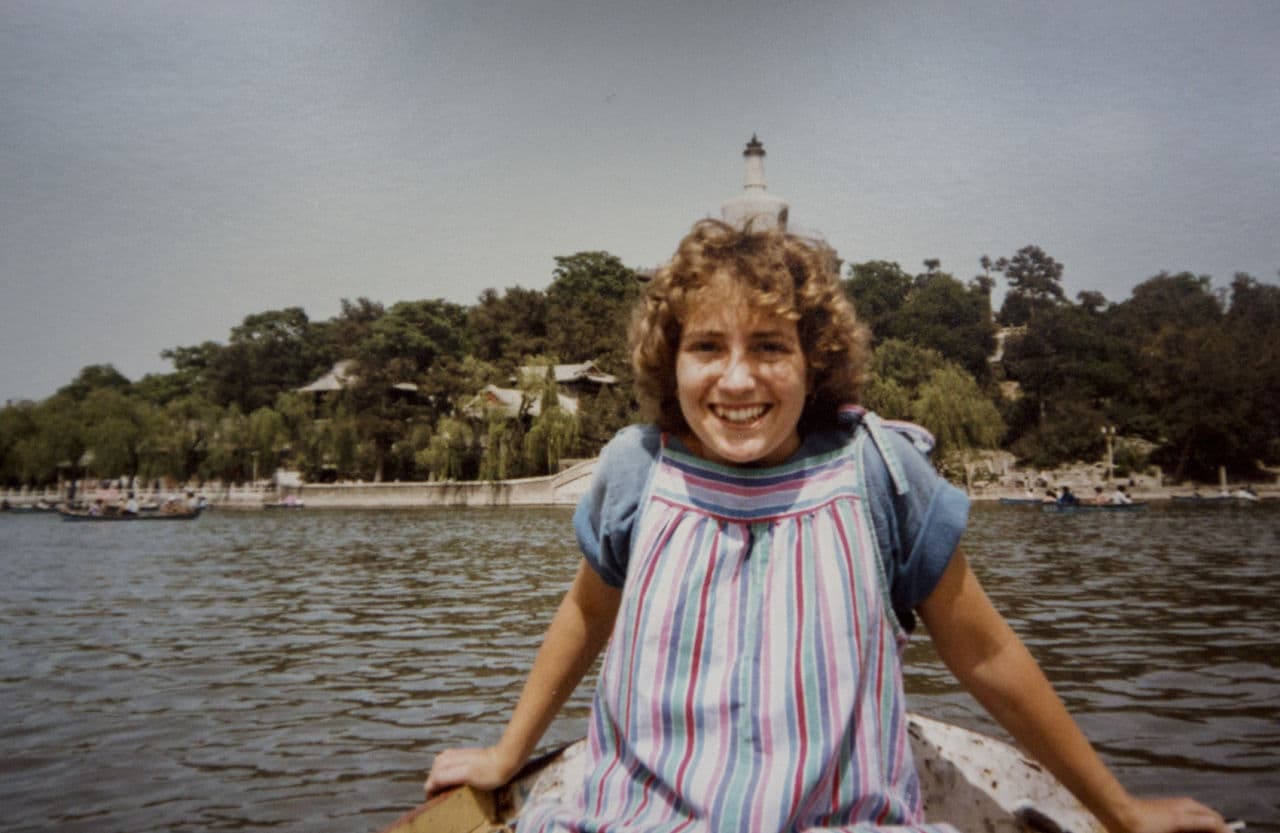 Caroline Reeves in China in 1986, about a month before she ended up in the Canton train station. (Courtesy of Caroline Reeves)