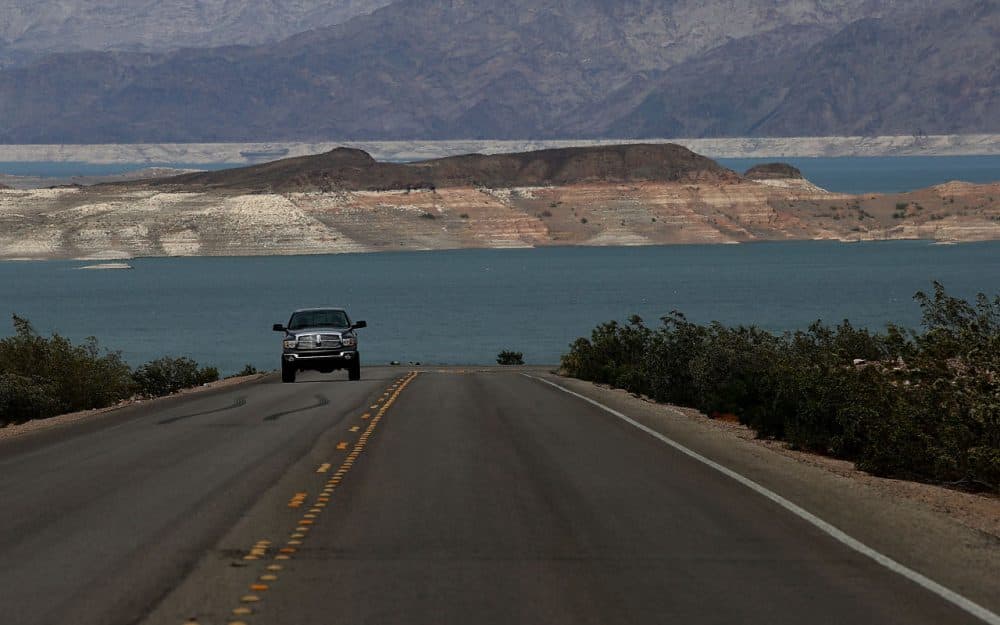 Low water levels are visible at Lake Mead on May 13, 2015 in Lake Mead National Recreation Area, Nevada. As severe drought grips parts of the Western United States, Lake Mead, which was once the largest reservoir in the nation, has seen its surface elevation drop below 1,080 feet above sea level, its lowest level since the construction of the Hoover Dam in the 1930s.  (Justin Sullivan/Getty Images)
