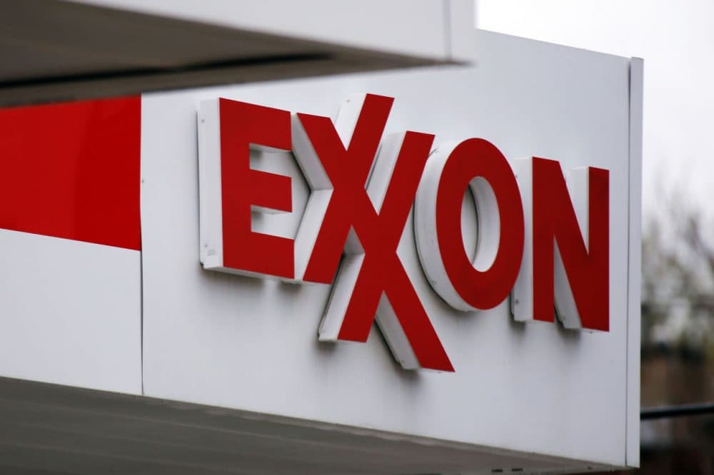 This 2014 file photo shows an Exxon sign at a gas station in Carnegie, Pa. (Gene J. Puskar/AP)