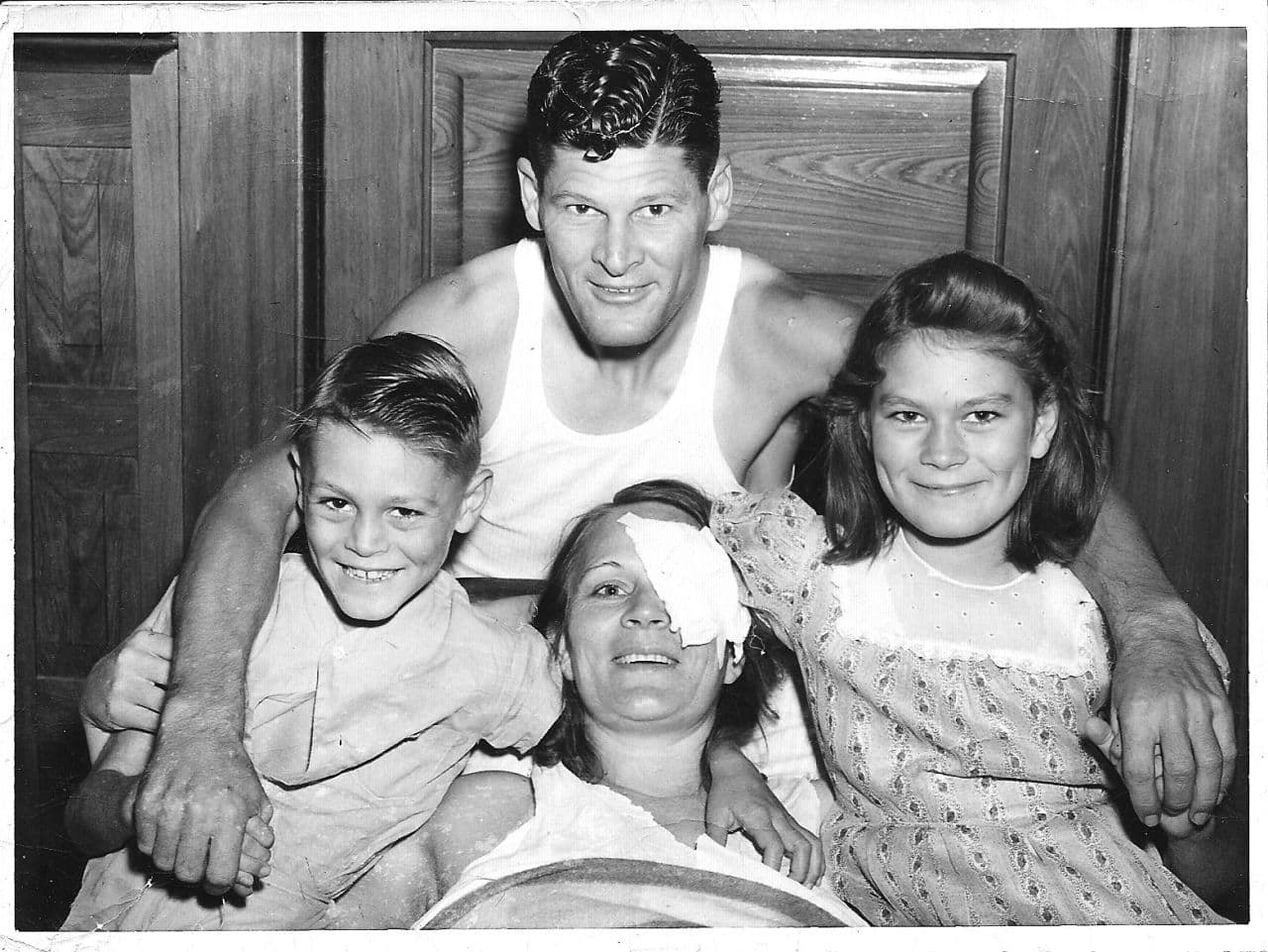 The Downs family, after their rescue from the Gulf of Mexico in 1942 (photo courtesy of Michael Tougias)