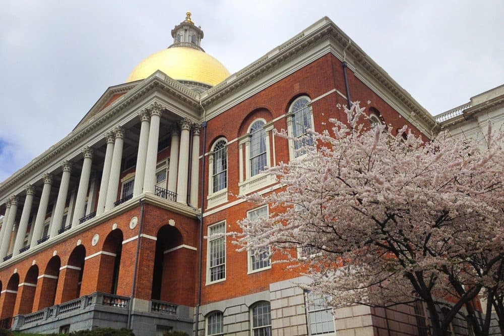 The Massachusetts State House is seen on May 1, 2015. (Jesse Costa/WBUR)