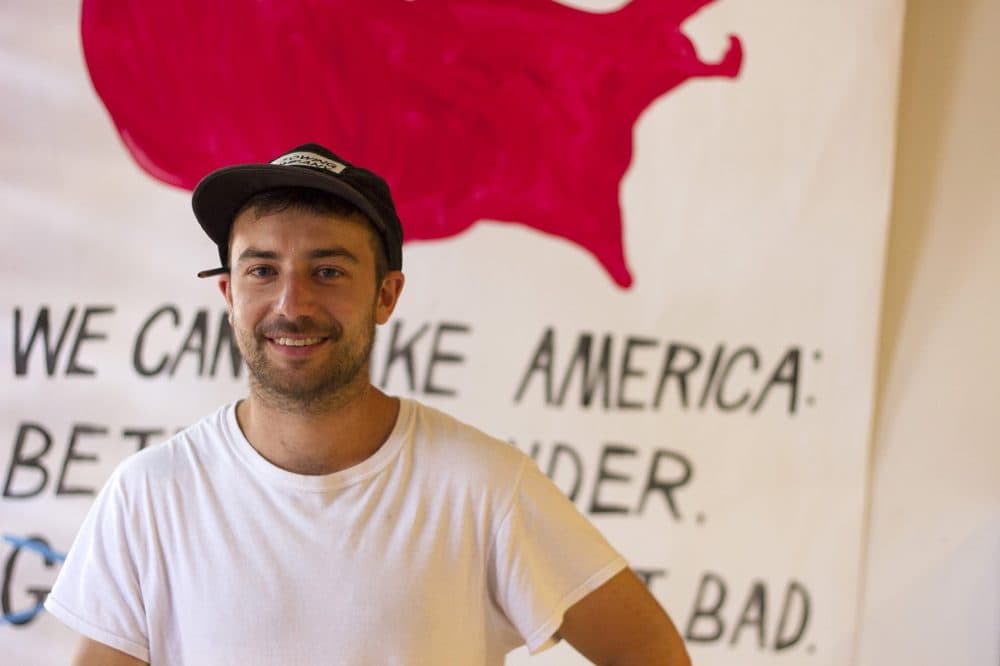 Artist Pat Falco (Joe Difazio for WBUR)