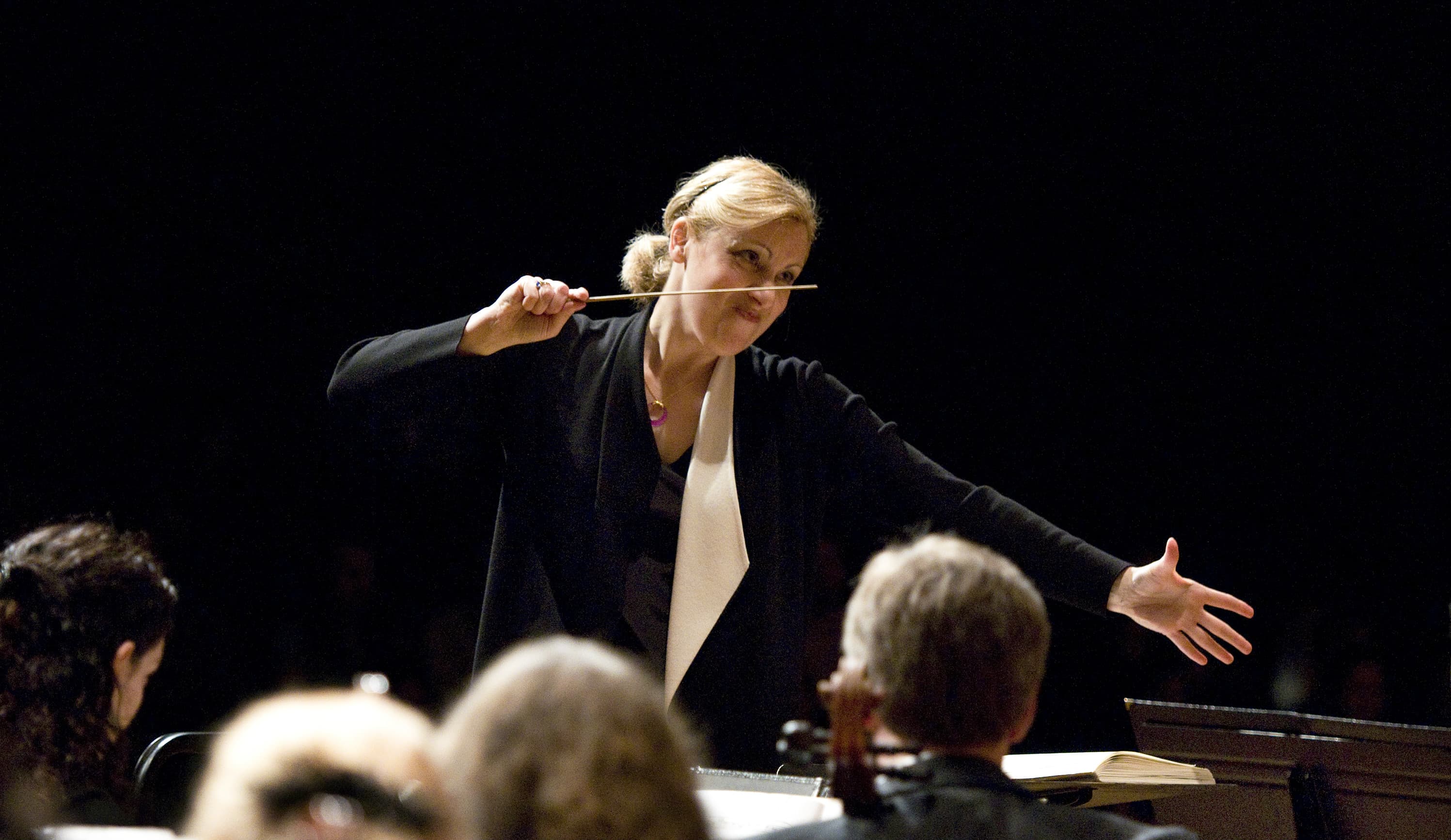 Cambridge Symphony Orchestra Conductor Cynthia Woods. (Courtesy Susan Wilson)