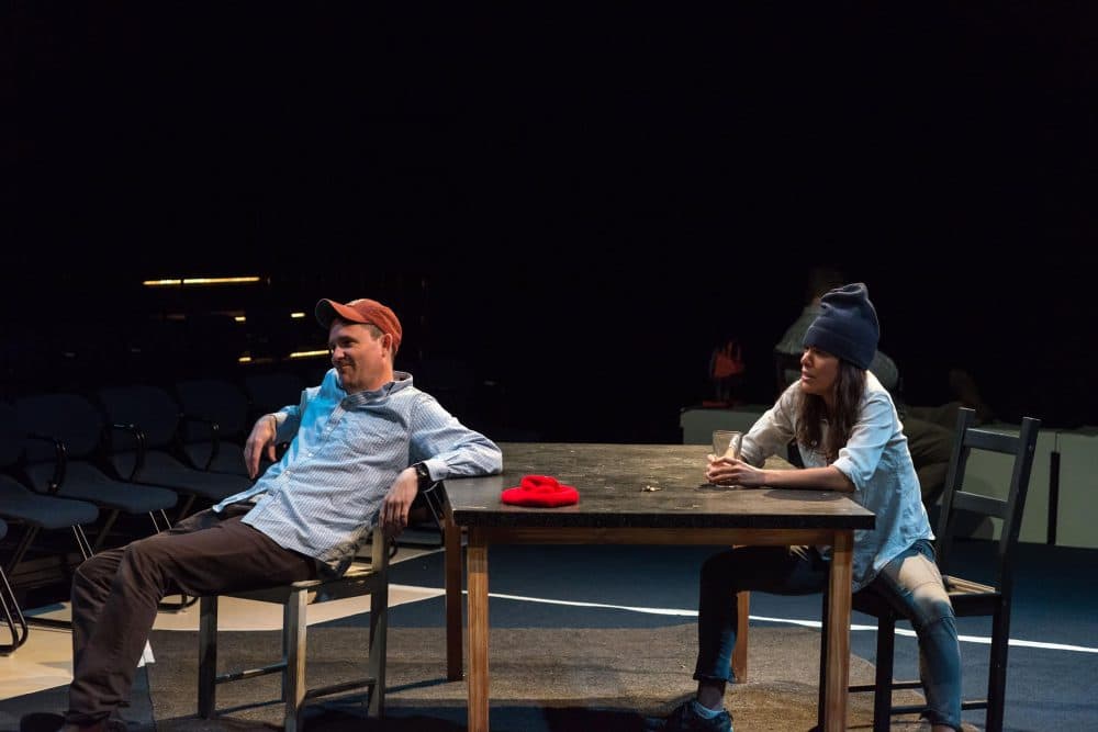 Eric Tucker and Susannah Millonzi in &quot;Twelfth Night,&quot; a bare-bones production of the play that highlights its melancholy aspects. (Courtesy A.R. Sinclair Photography/Nora Theatre Company)