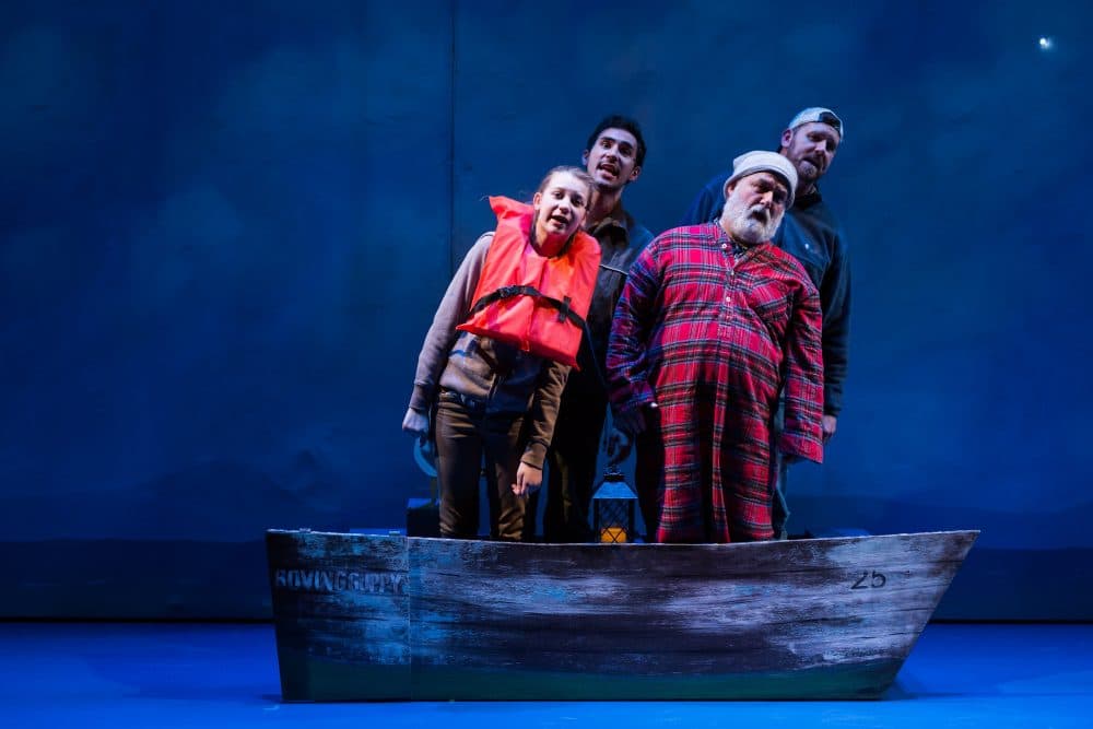 Brigit Smith and William Gardiner (front), Felix Teich and Bryan T. Donovan (rear). (Courtesy Nile Hawver/Stoneham Theatre)