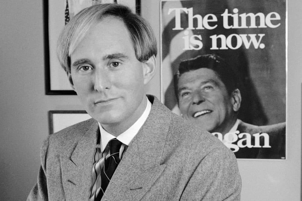 In this archive photo, Roger Stone, a political consultant for Campaign Consultants Inc., appears in his Washington D.C. office, Nov. 24, 1987 (AP Photo/Tom Reed)