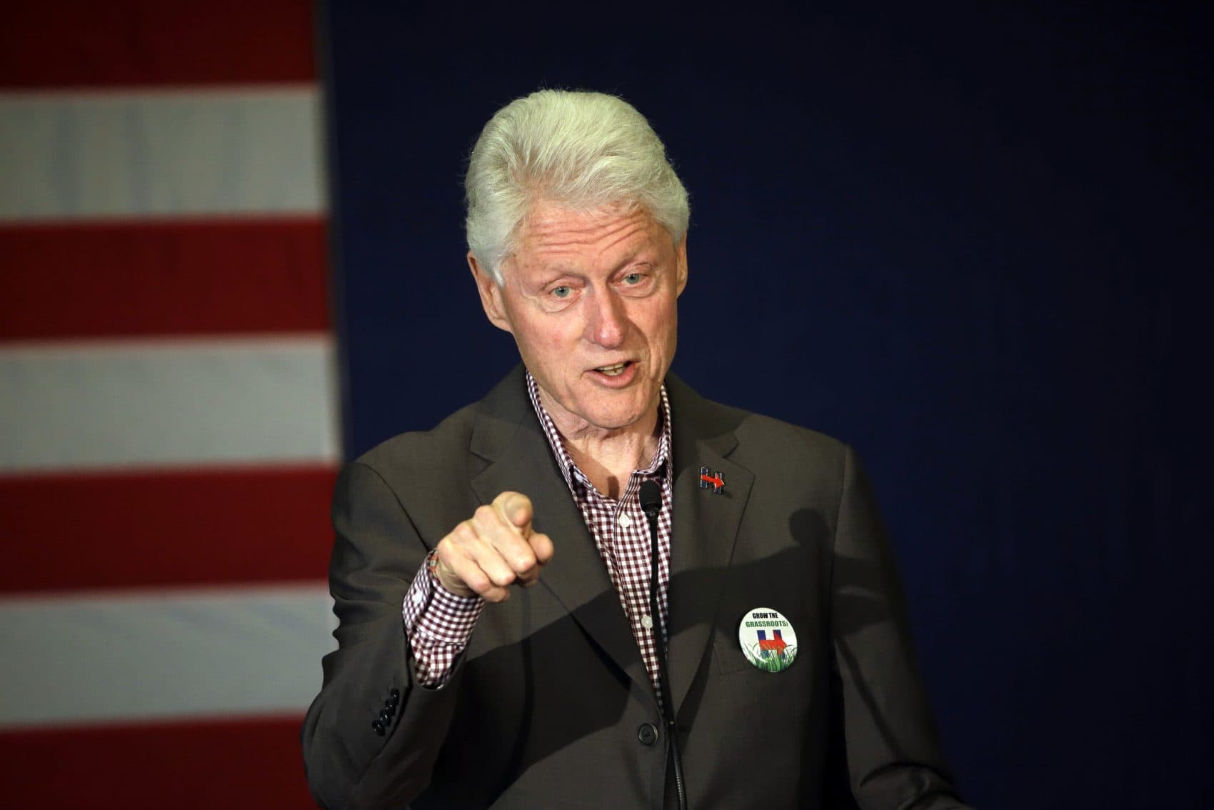 Former President Bill Clint speaks in Portland, Oregon while campaigning for his wife, Democratic presidential candidate Hillary Clinton, on May 5, 2016 (Don Ryan/AP)