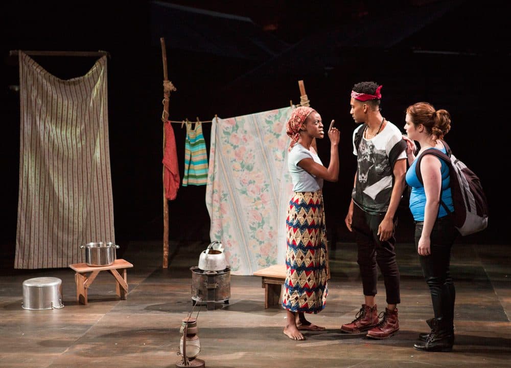 From left to right: Adeola Rola, Griffin Matthews and Emma Hunton appear in &quot;Witness Uganda.&quot; (Courtesy Gretjen Helene/A.R.T.)