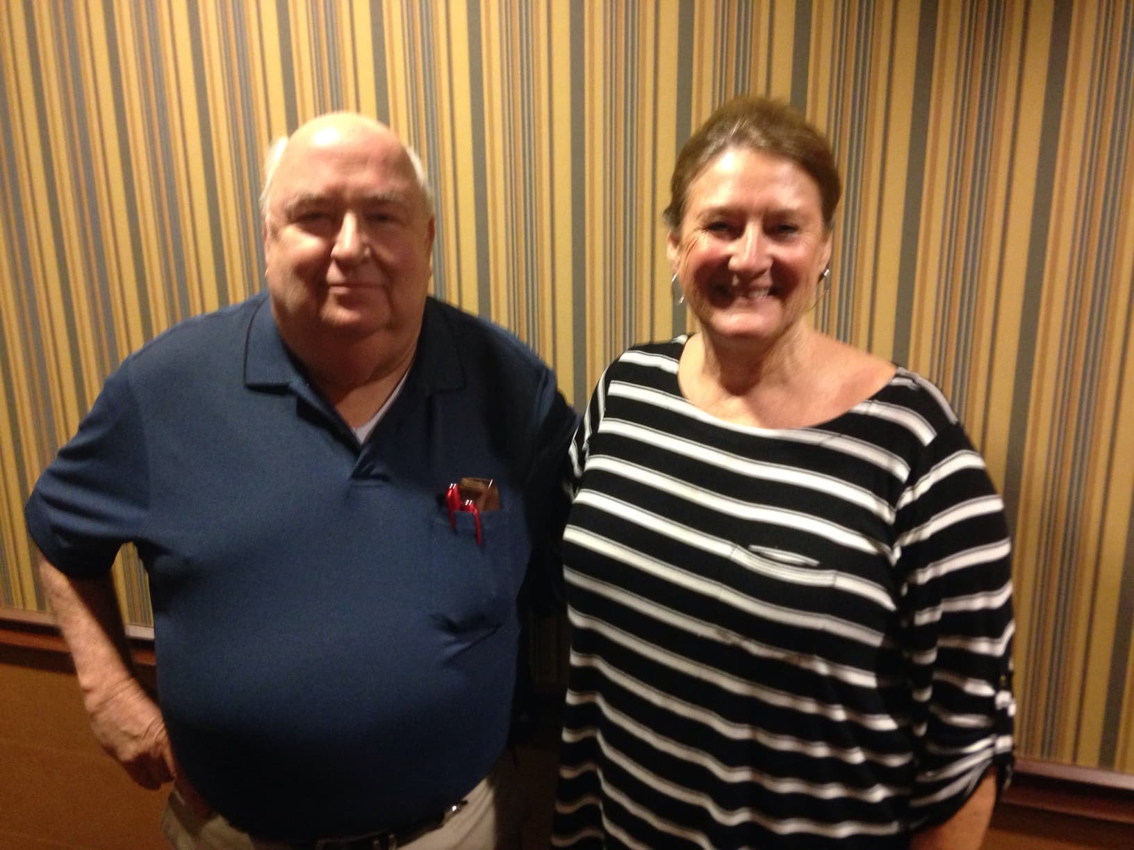 Jim and Pat Wilson, two Trump supporters from Alabama at the RNC 2016. (Peter O'Dowd/Here &amp; Now)