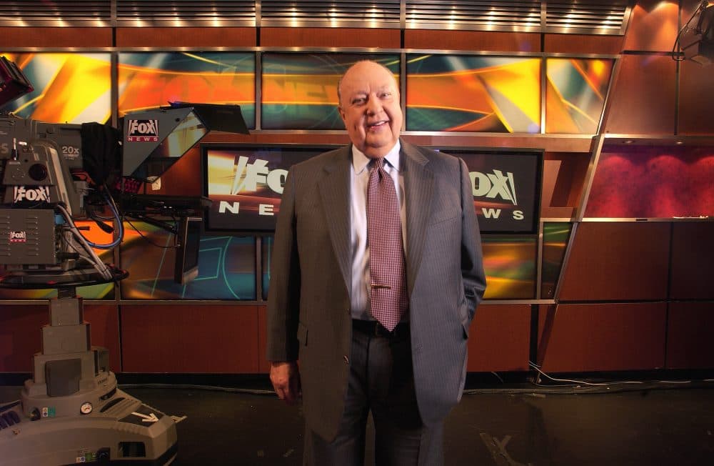 In a Sept. 29, 2006 file photo, Fox News CEO Roger Ailes poses at Fox News in New York. (Jim Cooper/AP)