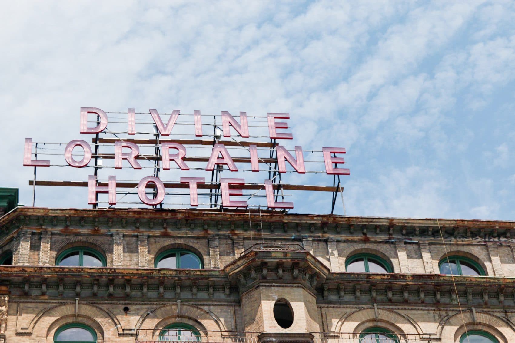 The Lorraine Apartments was renamed the Divine Lorraine Hotel in 1948 when it was purchased by spiritual leader Father M. J. Divine. (Dean Russell/Here &amp; Now)