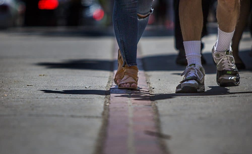 The Freedom Trail on Tremont Street. (Jesse Costa/WBUR)