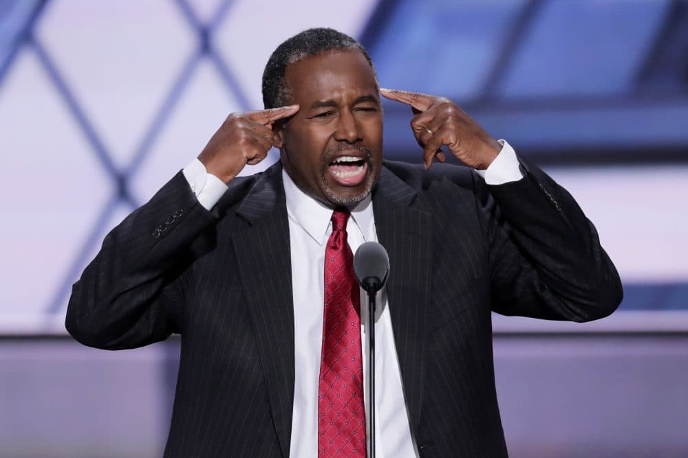 Dr. Ben Carson speaks Tuesday night at the Republican National Convention. (J. Scott Applewhite/AP)