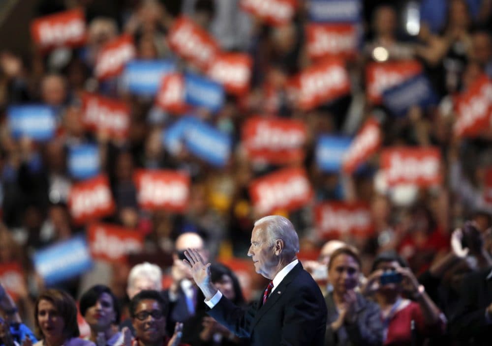 Vice President Joe Biden takes the stage Wednesday. (Paul Sancya/AP)