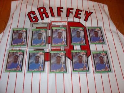A Griffey Jr. card collection to large to encapsulate with just one photograph. (Courtesy of Lucas Stallbaumer)