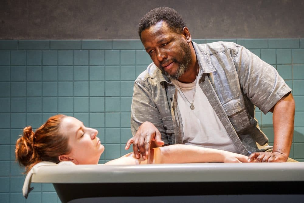 Katy Sullivan and Wendell Pierce in &quot;Cost of Living&quot; at Williamstown Theatre Festival. (Courtesy of Daniel Rader/Williamstown Theatre Festival)