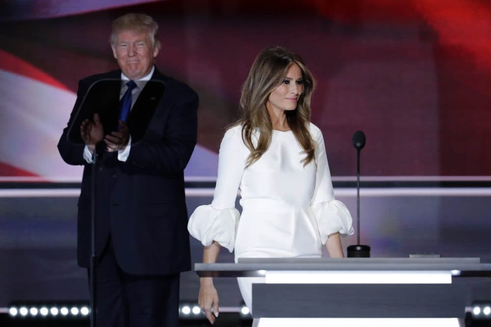 Melania Trump, wife of Republican presidential candidate Donald Trump, takes the stage during the opening night of the Republican National Convention in Cleveland. (J. Scott Applewhite/AP)