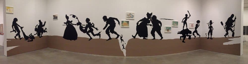Kara Walker's silhouettes, created for a 2010 show in San Francisco, is among the ICA's most recent acquisitions. (Amy Gorel for WBUR)