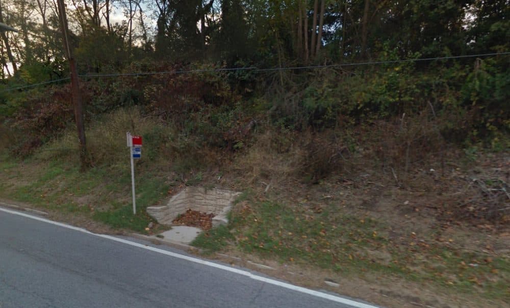 A bus stop at the intersection of Route 29 and Crestmoor Drive in Silver Spring, Maryland. The stop was voted the country's &quot;sorriest bus stop,&quot; according to Streetsblog USA. (Google Maps)