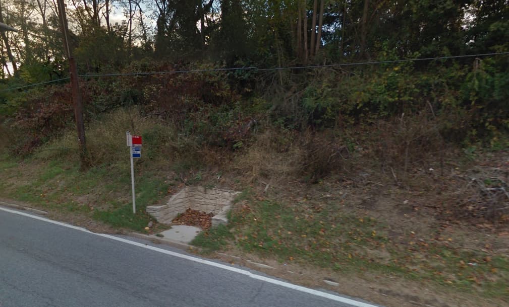 A bus stop at the intersection of Route 29 and Crestmoor Drive in Silver Spring, Maryland. The stop was voted the country's "sorriest bus stop," according to Streetsblog USA. (Google Maps)