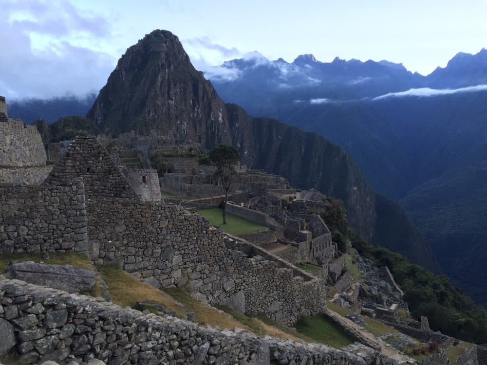 Karyn's view of Machu Picchu after reaching the top this weekend. (Karyn Miller-Medzon/Here &amp; Now)