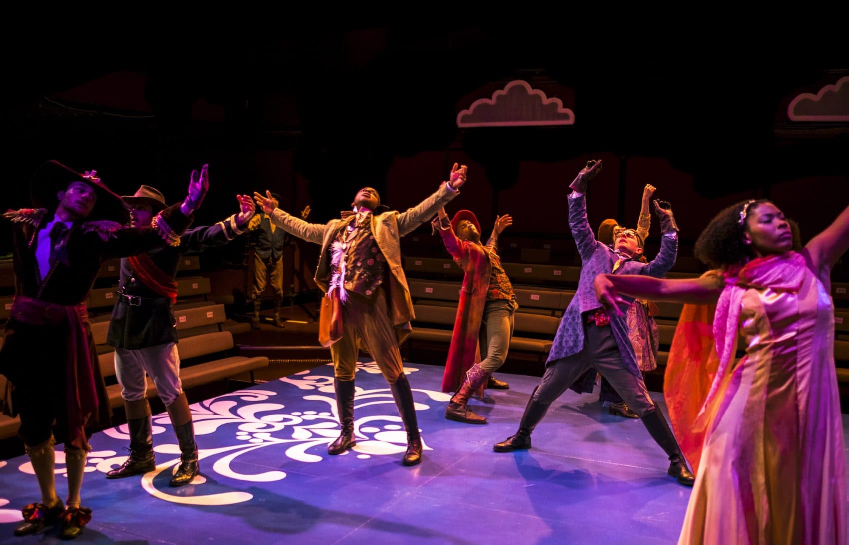 The cast of "The Two Gentlemen of Verona" at Shakespeare &amp; Company. (Courtesy of Ava G. Lindenmaier)