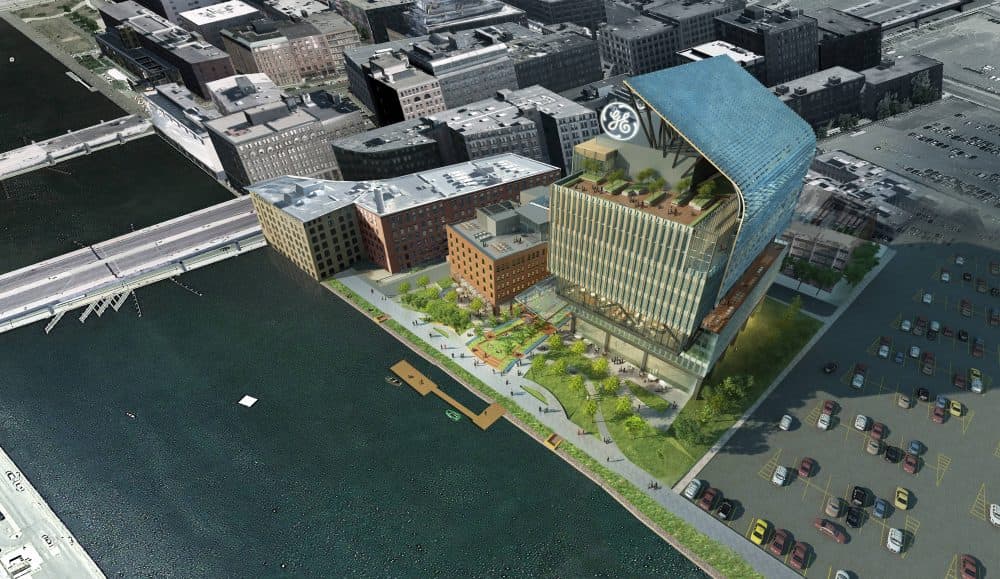 A rendering of GE's proposed headquarters in Boston (Courtesy of GE)