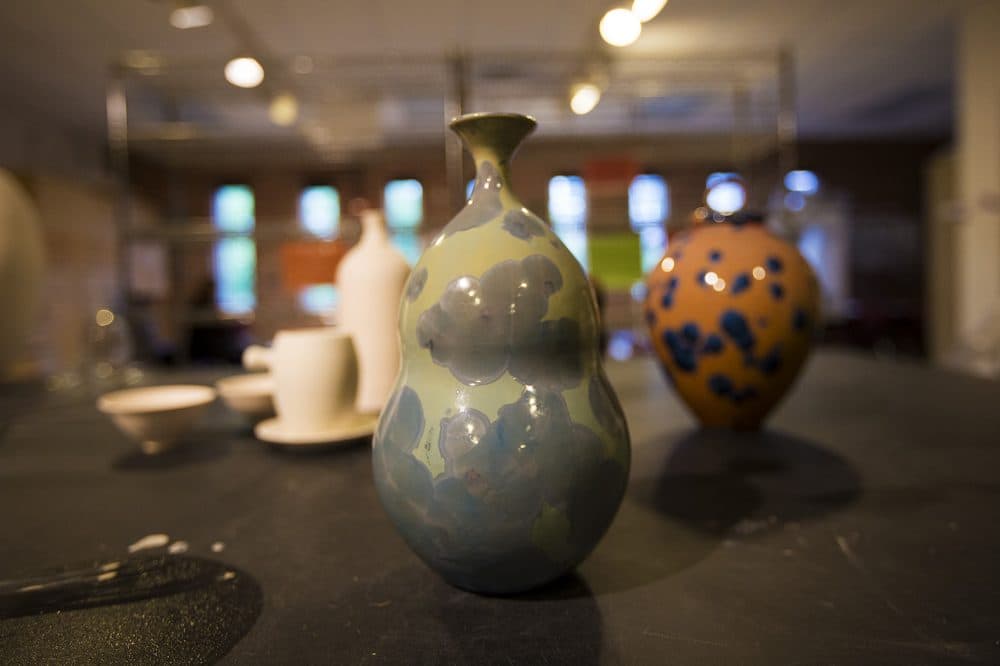 One of Jackson Fyfe's pieces of pottery. (Jesse Costa/WBUR)