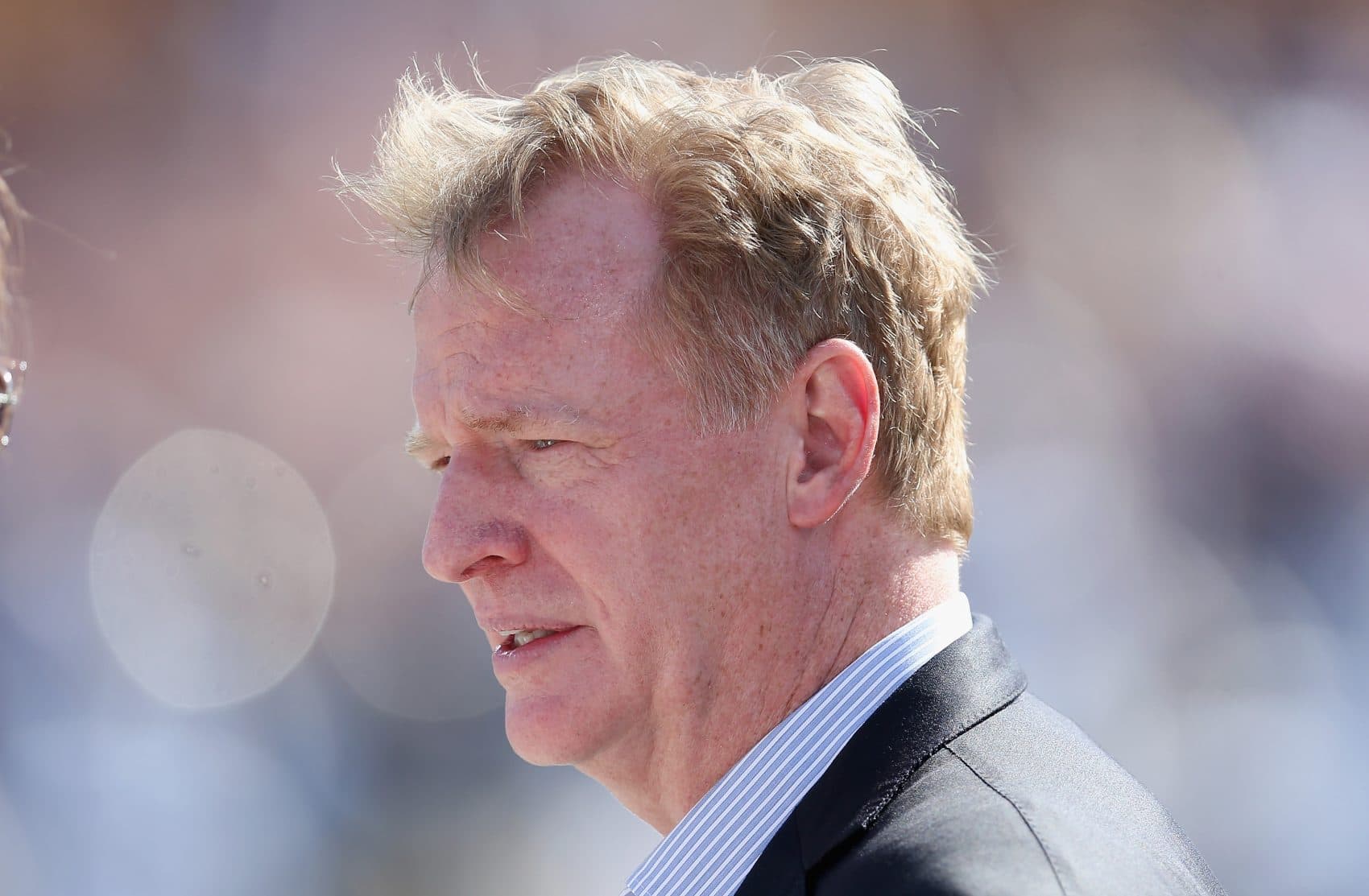 On Wednesday, NFL Commissioner Roger Goodell announced the league will pledge another $100 million for "independent medical research and engineering advancements" to make football safer. (Stephen Dunn/Getty Images)
